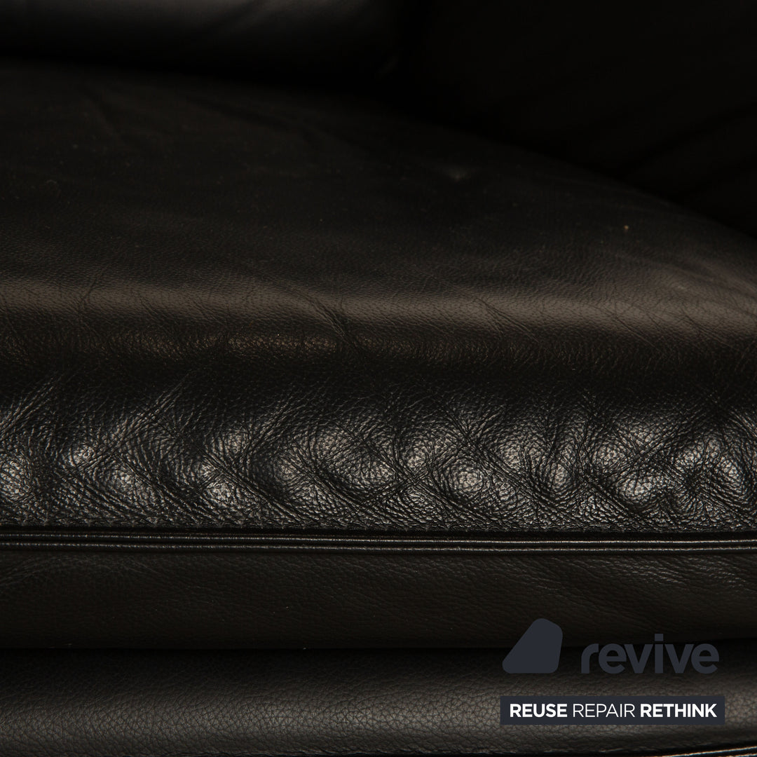 Laauser Atlanta Leather Armchair Black