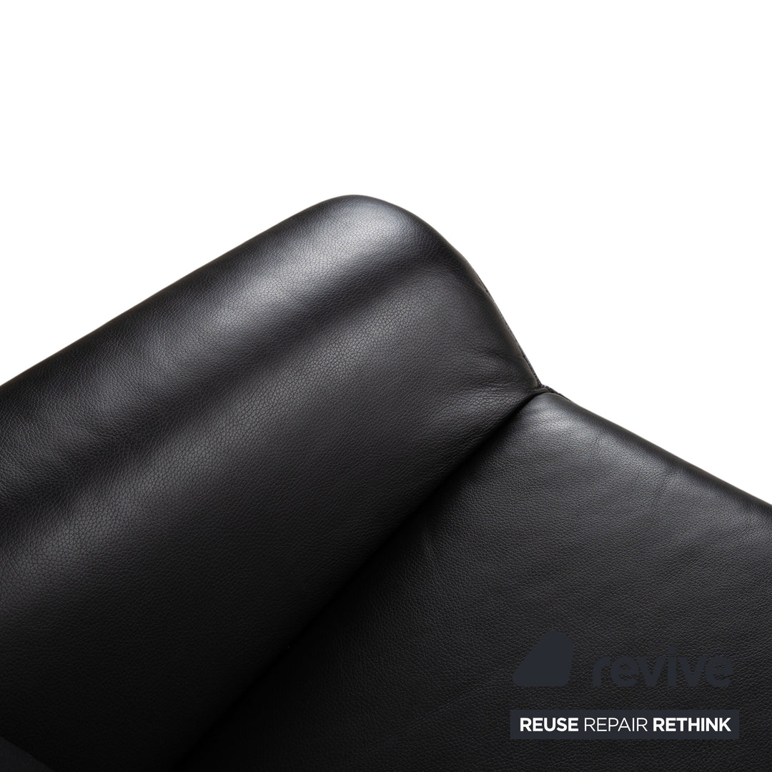 Laauser Atlanta Leder Sessel Schwarz