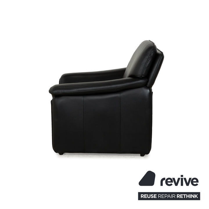 Laauser Atlanta Leather Armchair Black