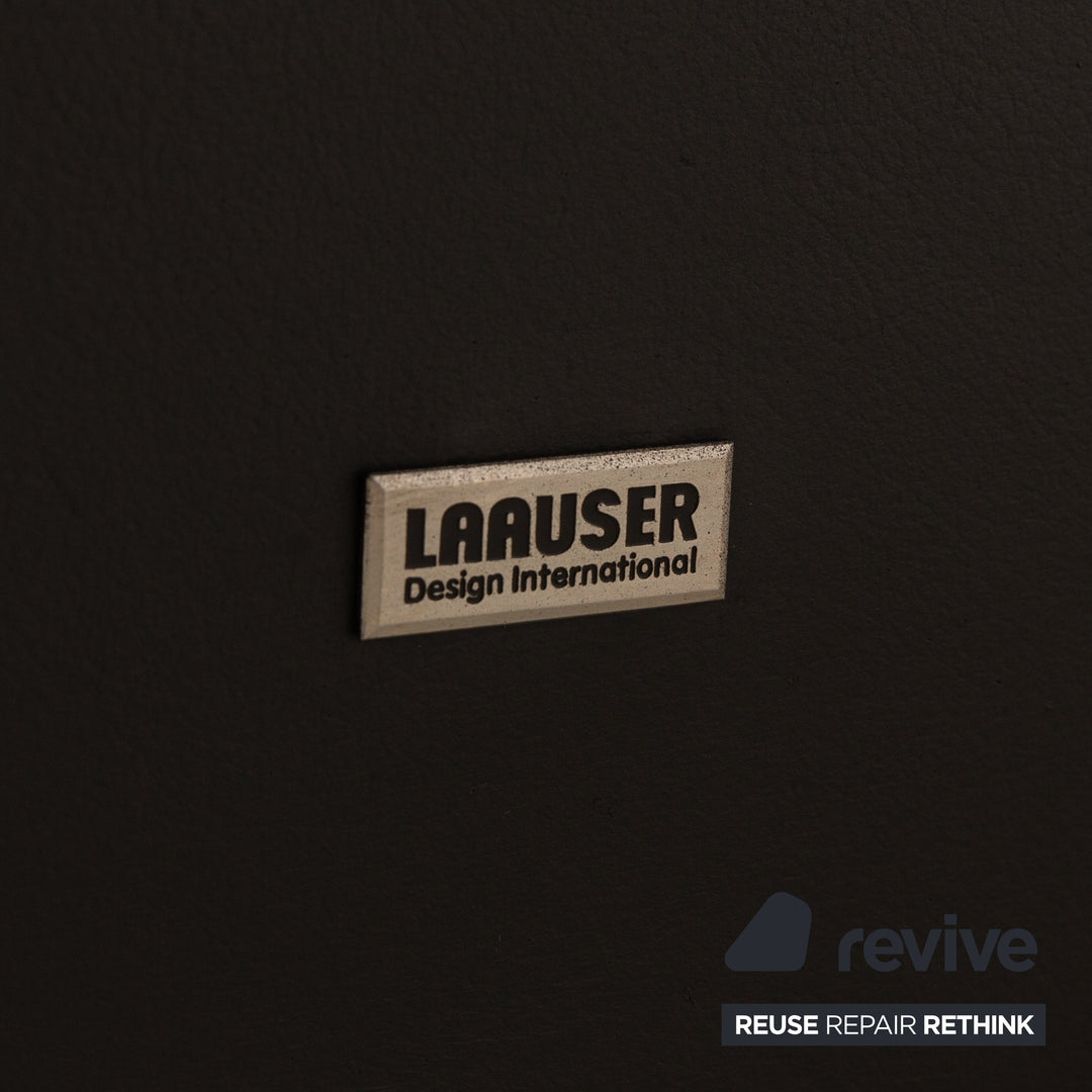 Laauser Atlanta Leather Armchair Black