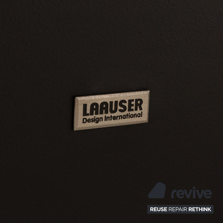Laauser Atlanta Leather Armchair Black