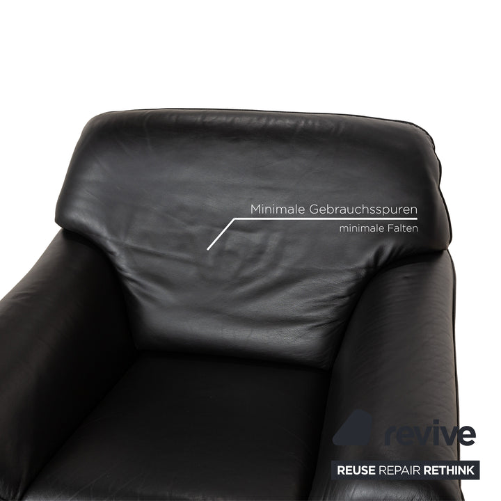 Laauser Atlanta Leather Armchair Black