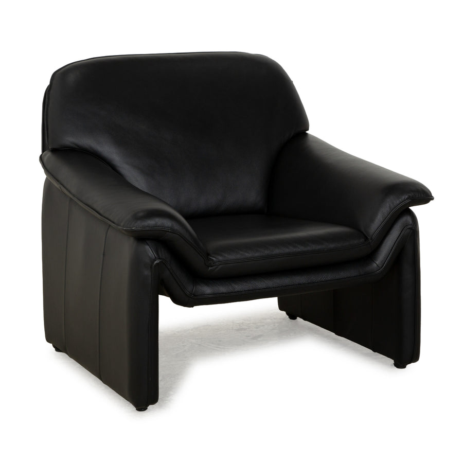 Laauser Atlanta Leather Armchair Black