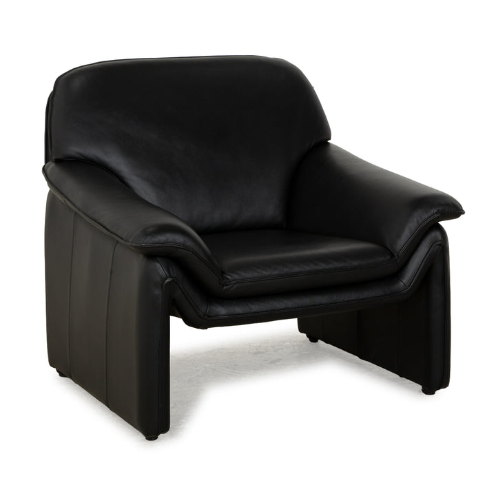 Laauser Atlanta Leather Armchair Black