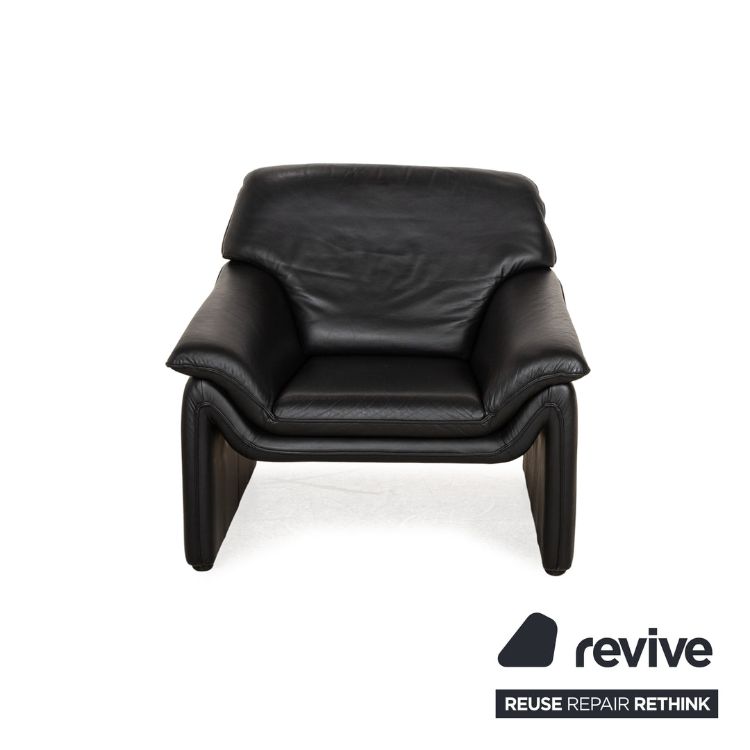 Laauser Atlanta Leather Armchair Black