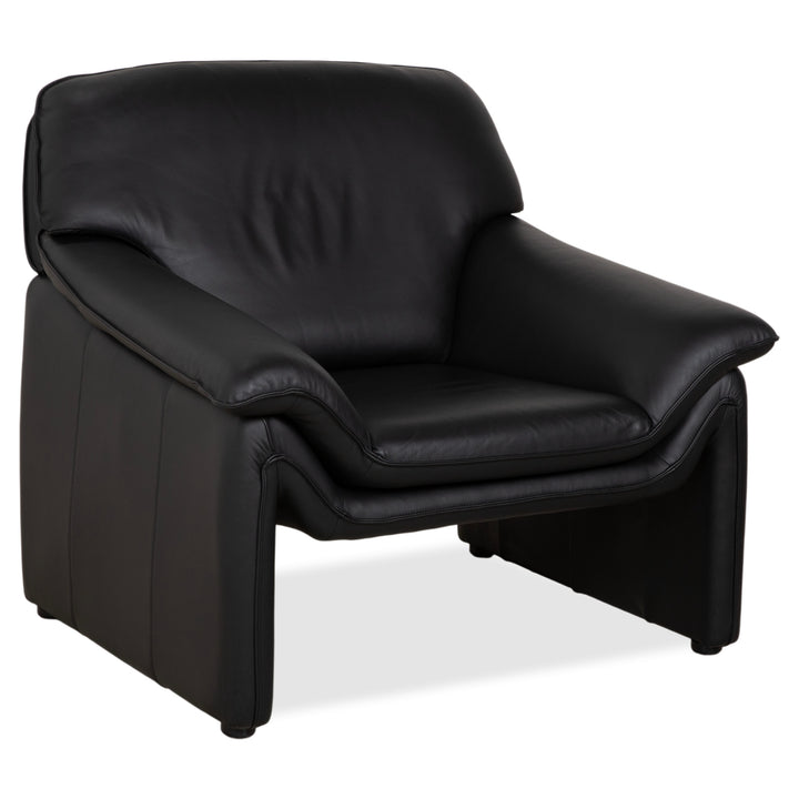 Laauser Atlanta Leder Sessel Schwarz