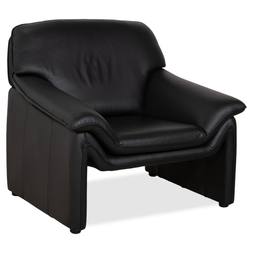 Laauser Atlanta Leather Armchair Black