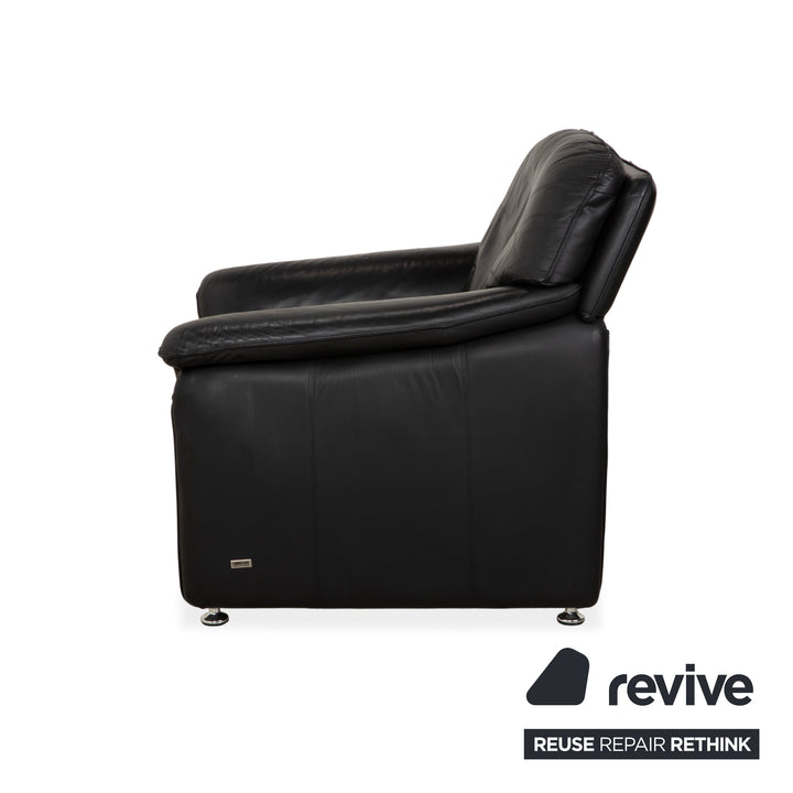 Laauser Atlanta Leather Armchair Black