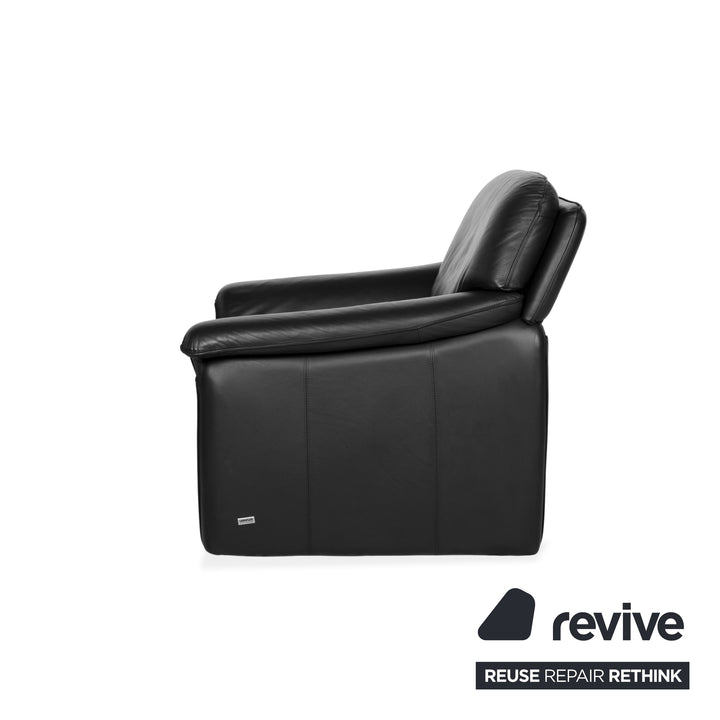 Laauser Atlanta Fauteuil En Cuir Noir