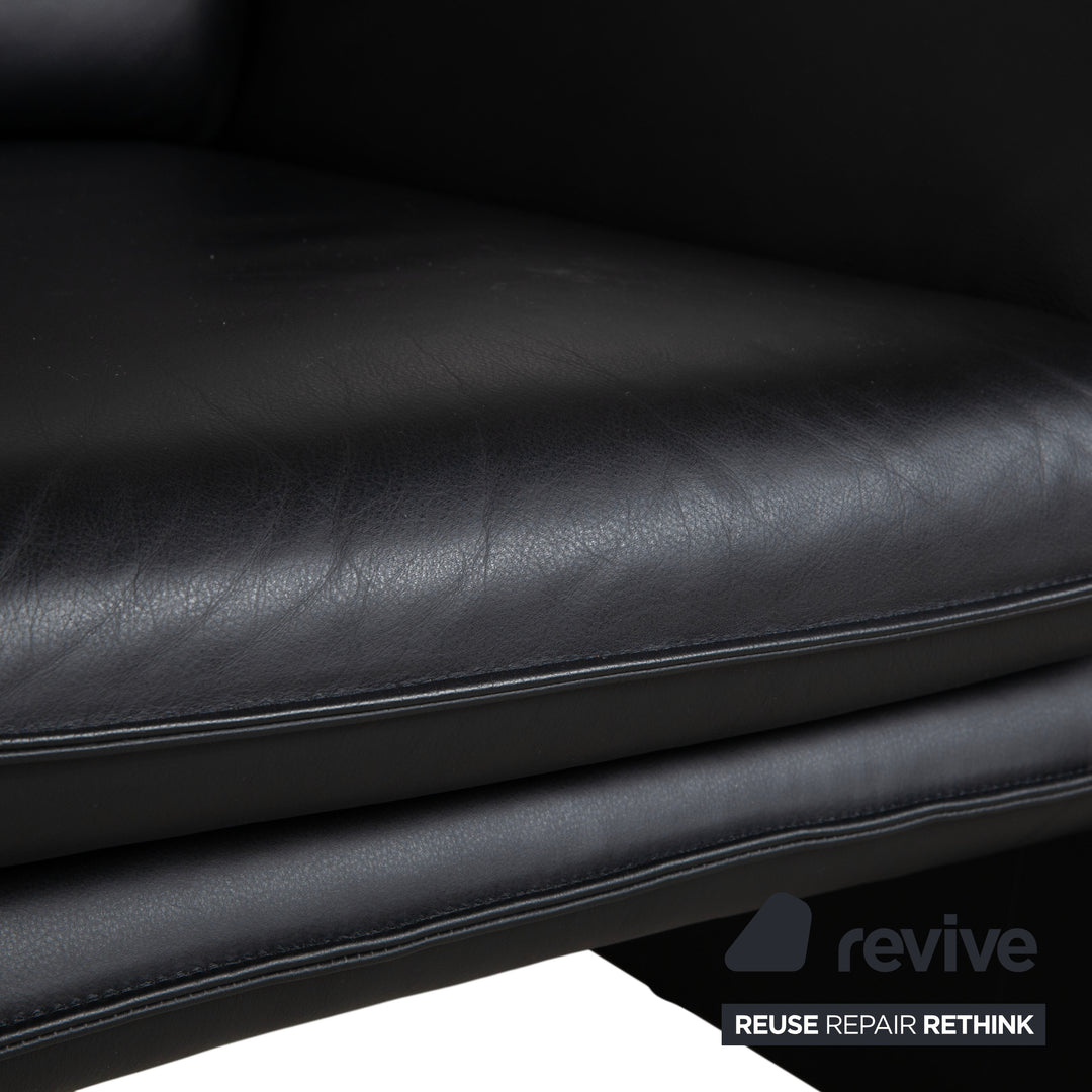 Laauser Atlanta Leder Sessel Schwarz