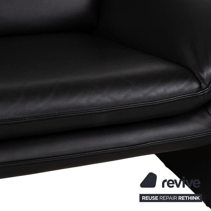 Laauser Atlanta Leder Sessel Schwarz