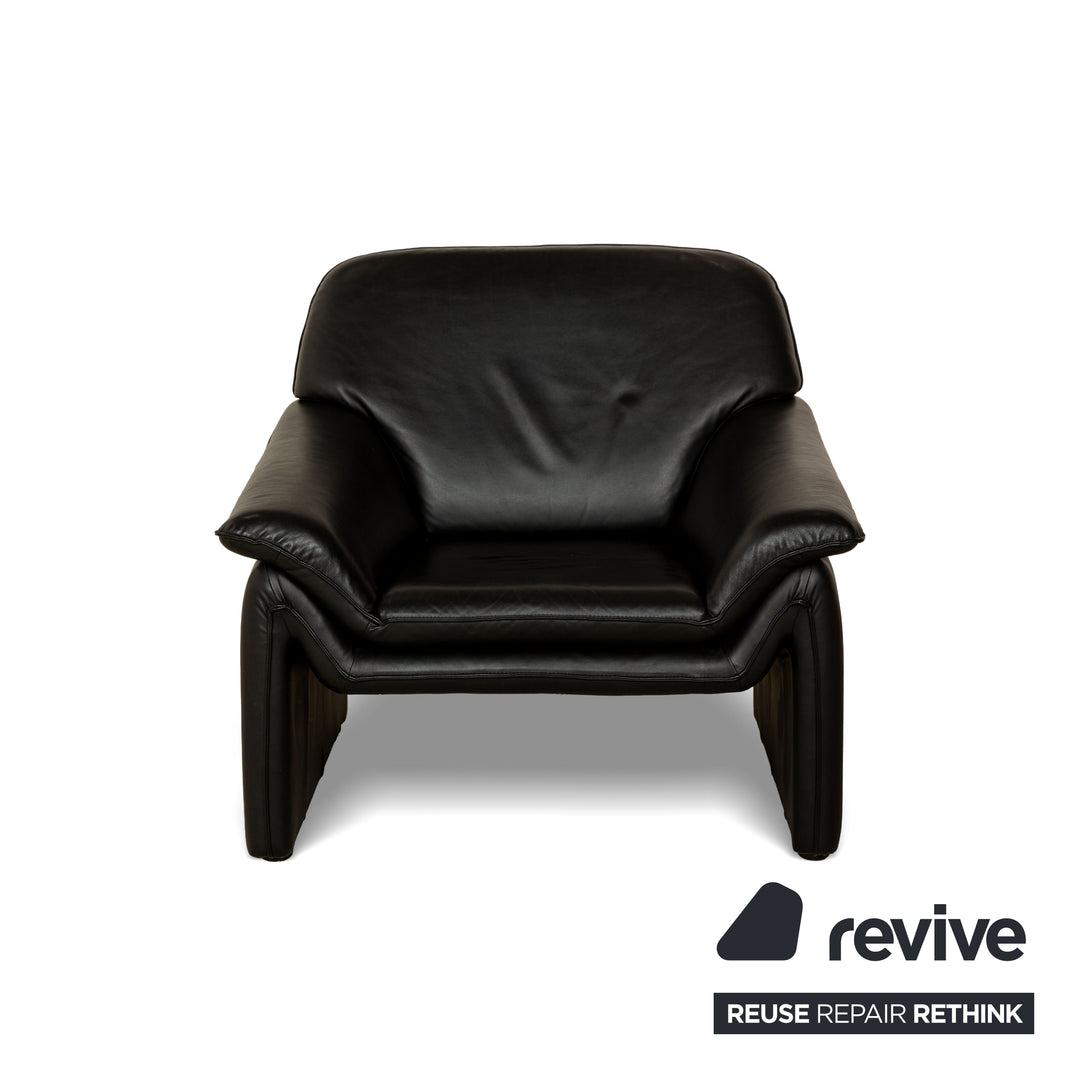 Laauser Atlanta Leather Armchair Black