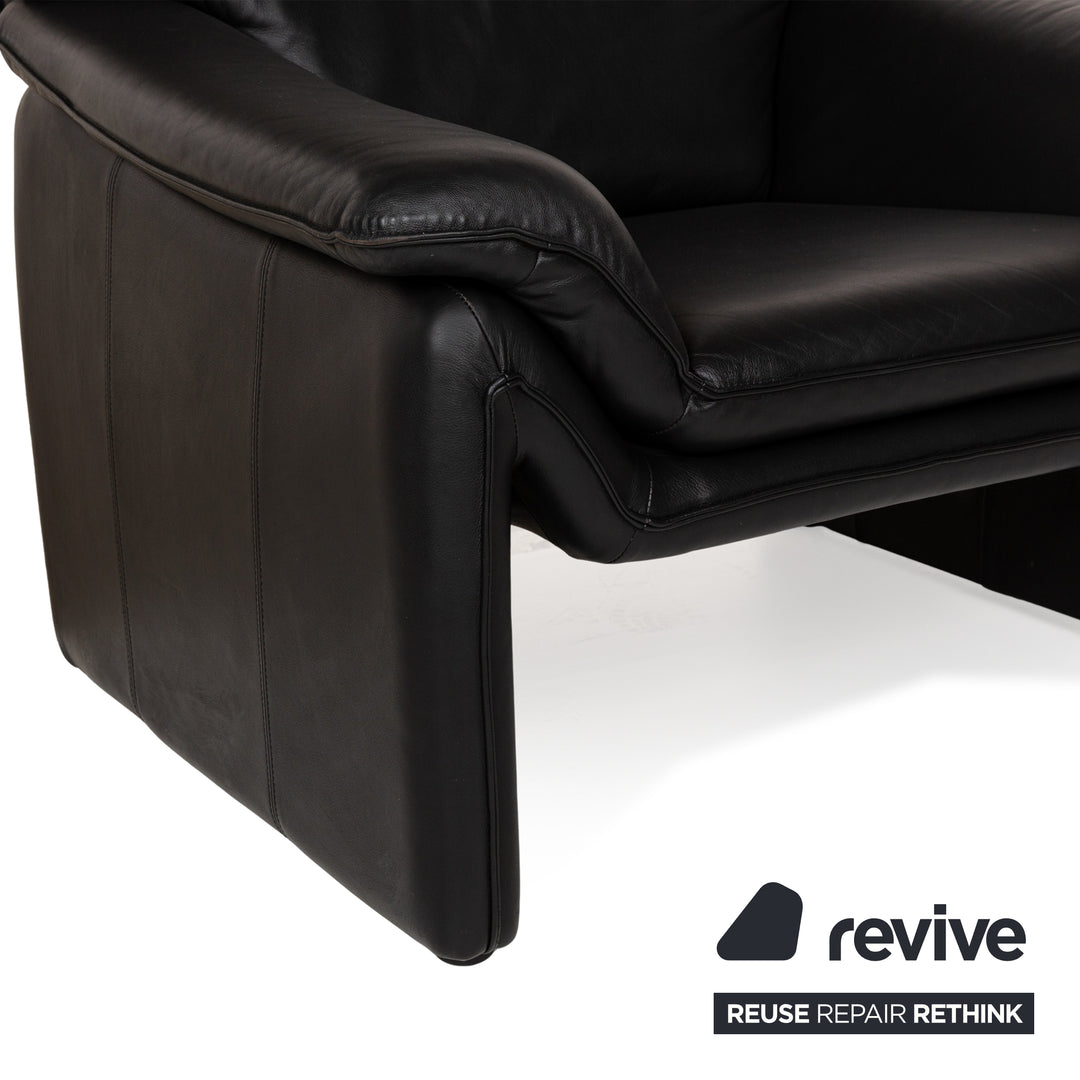 Laauser Atlanta Leather Armchair Black