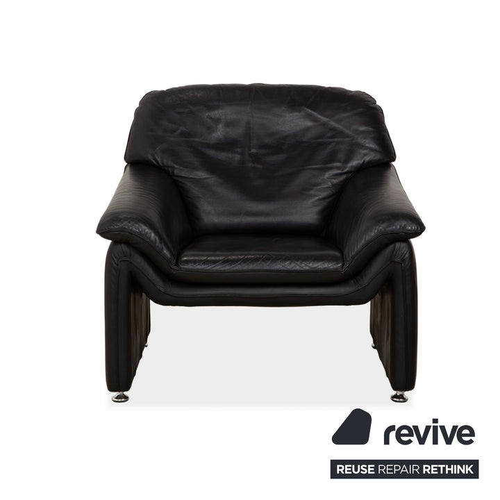 Laauser Atlanta Leather Armchair Black