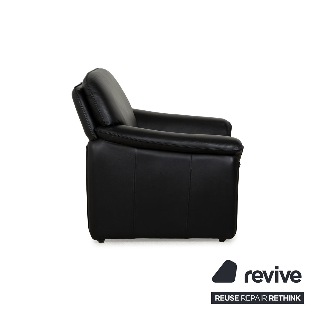 Laauser Atlanta Leather Armchair Black