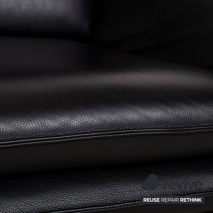 Laauser Atlanta Leder Sessel Schwarz