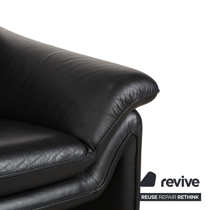 Laauser Atlanta Fauteuil En Cuir Noir