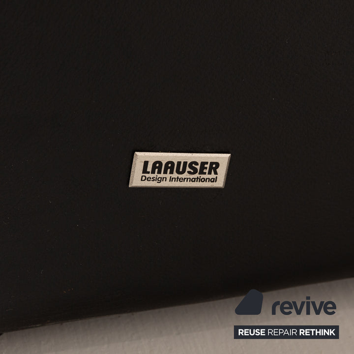 Laauser Atlanta Leather Armchair Black