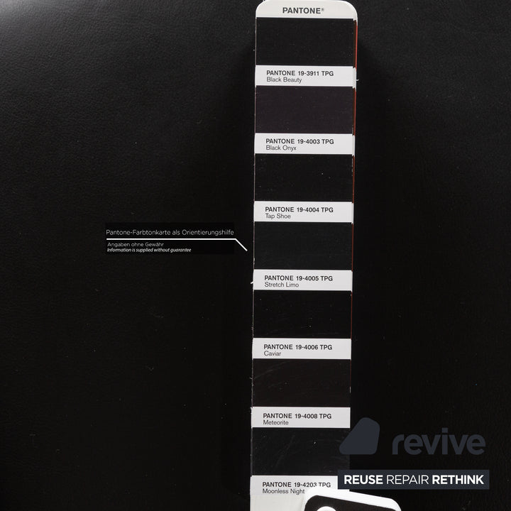 Laauser Atlanta Leather Sofa Set Black Three-Seater Armchair Couch