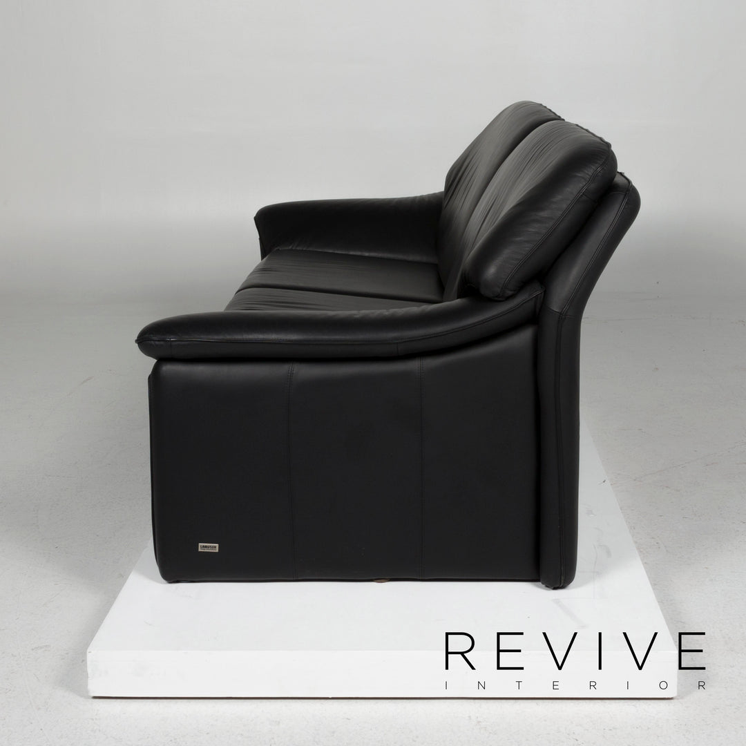 Laauser Atlanta leather sofa set black three-seater two-seater #11629