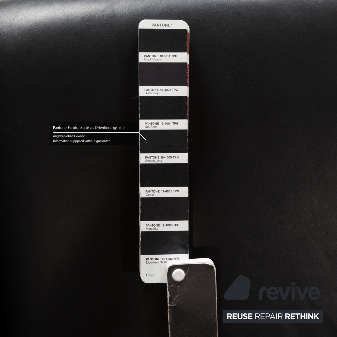 Laauser Atlanta Leder Sofa Schwarz Zweisitzer Couch