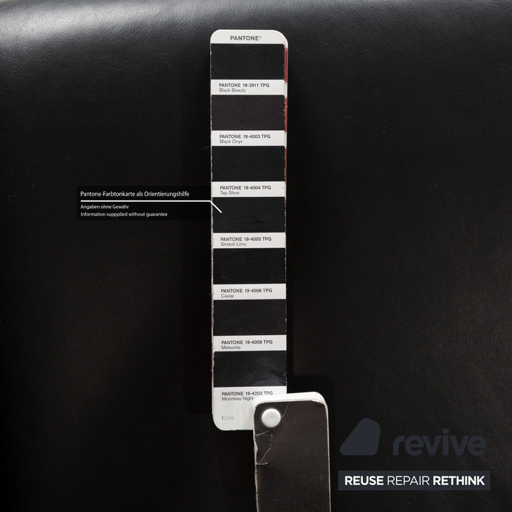 Laauser Atlanta Canapé en Cuir Noir Canapé Deux Places