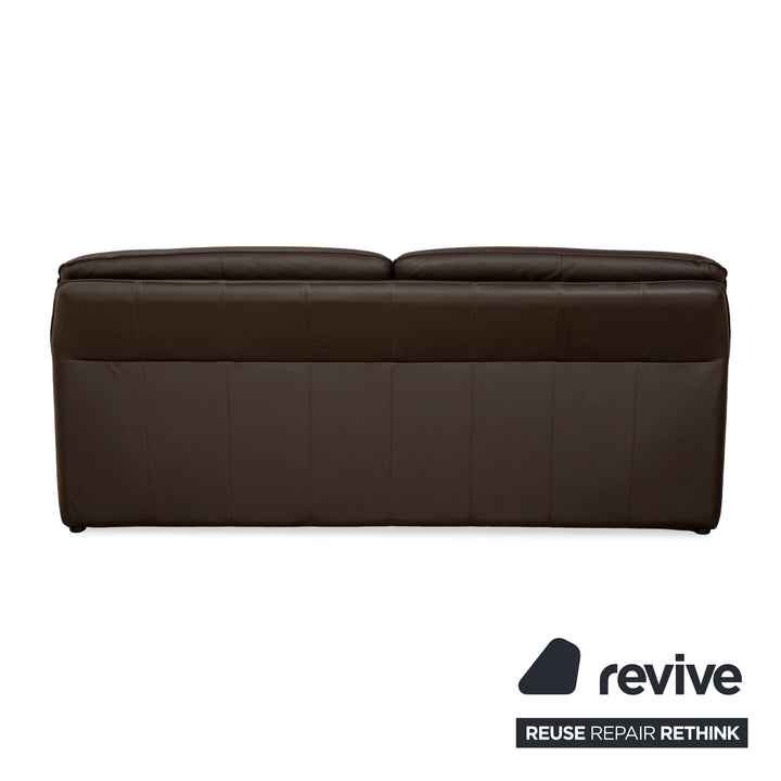 Laauser Atlanta Leder Zweisitzer Braun Sofa Couch