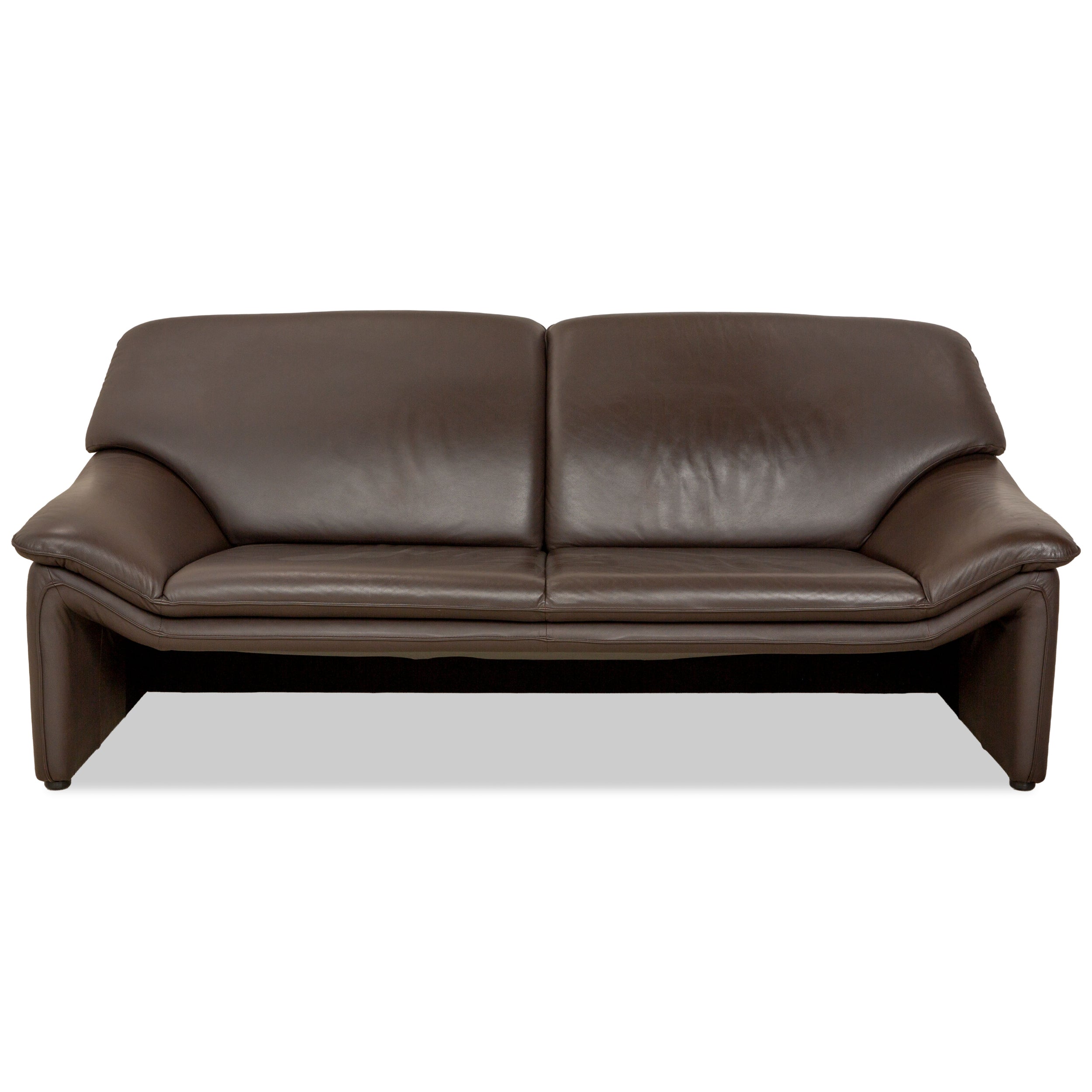 Laauser Atlanta Leder Zweisitzer Braun Sofa Couch
