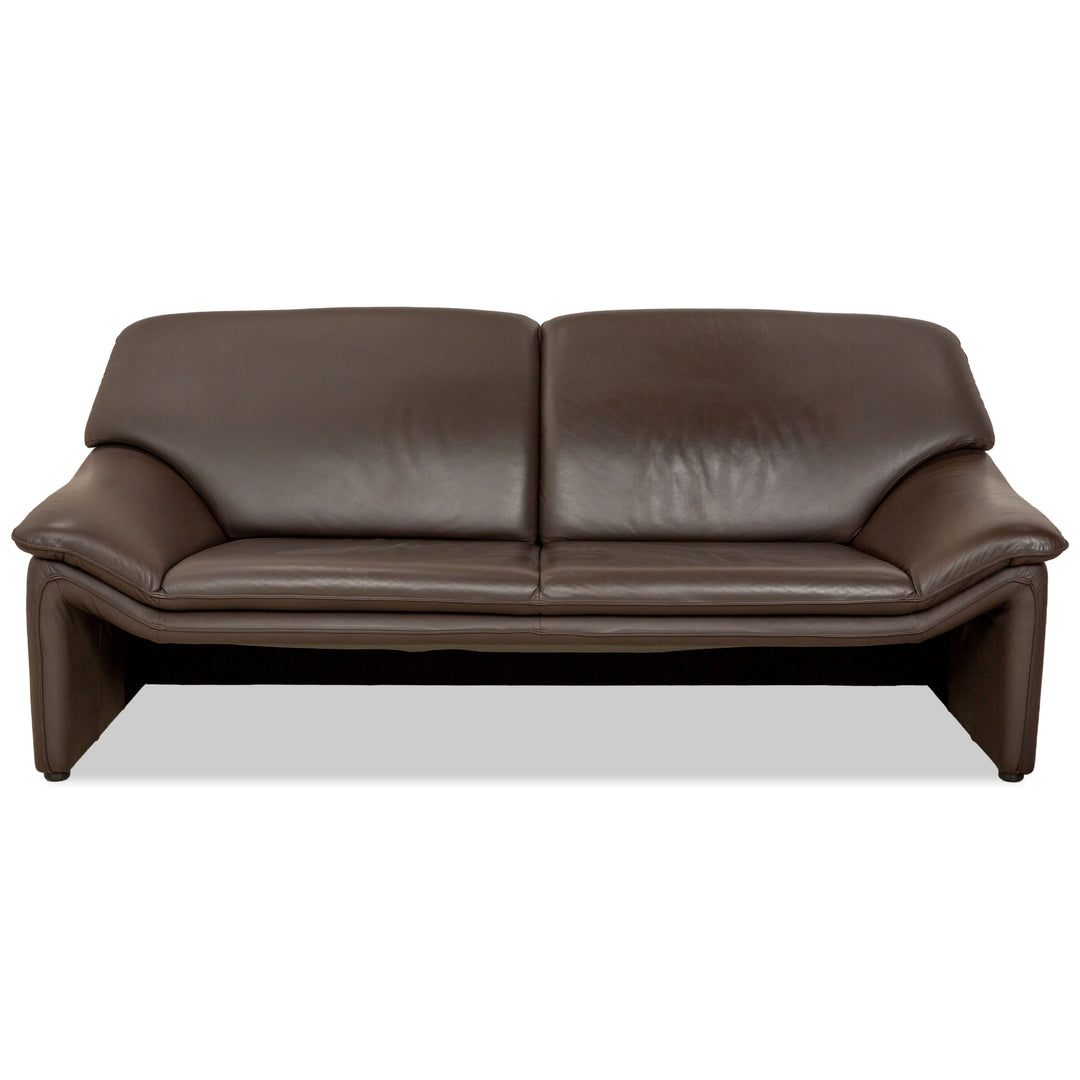 Laauser Atlanta Leather Two-Seater Brown Sofa Couch