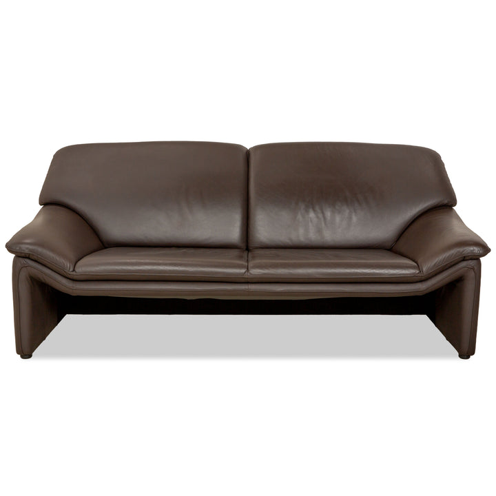 Laauser Atlanta Leather Two-Seater Brown Sofa Couch