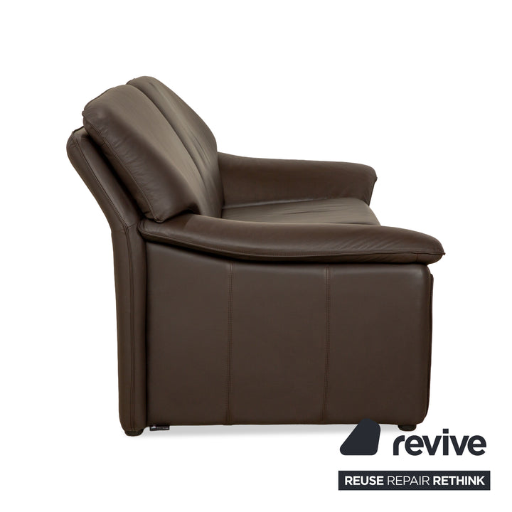 Laauser Atlanta Leather Two-Seater Brown Sofa Couch