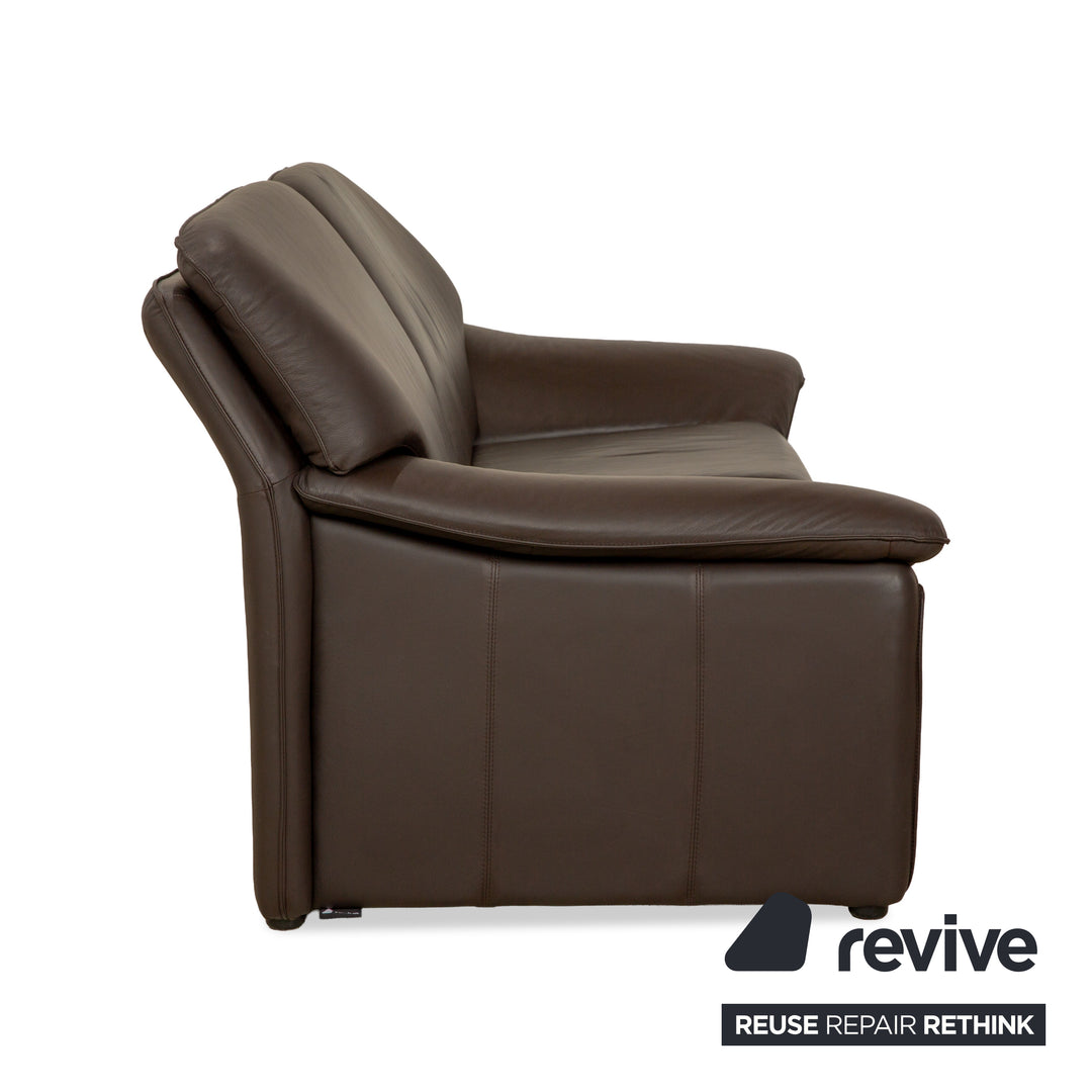 Laauser Atlanta Leder Zweisitzer Braun Sofa Couch