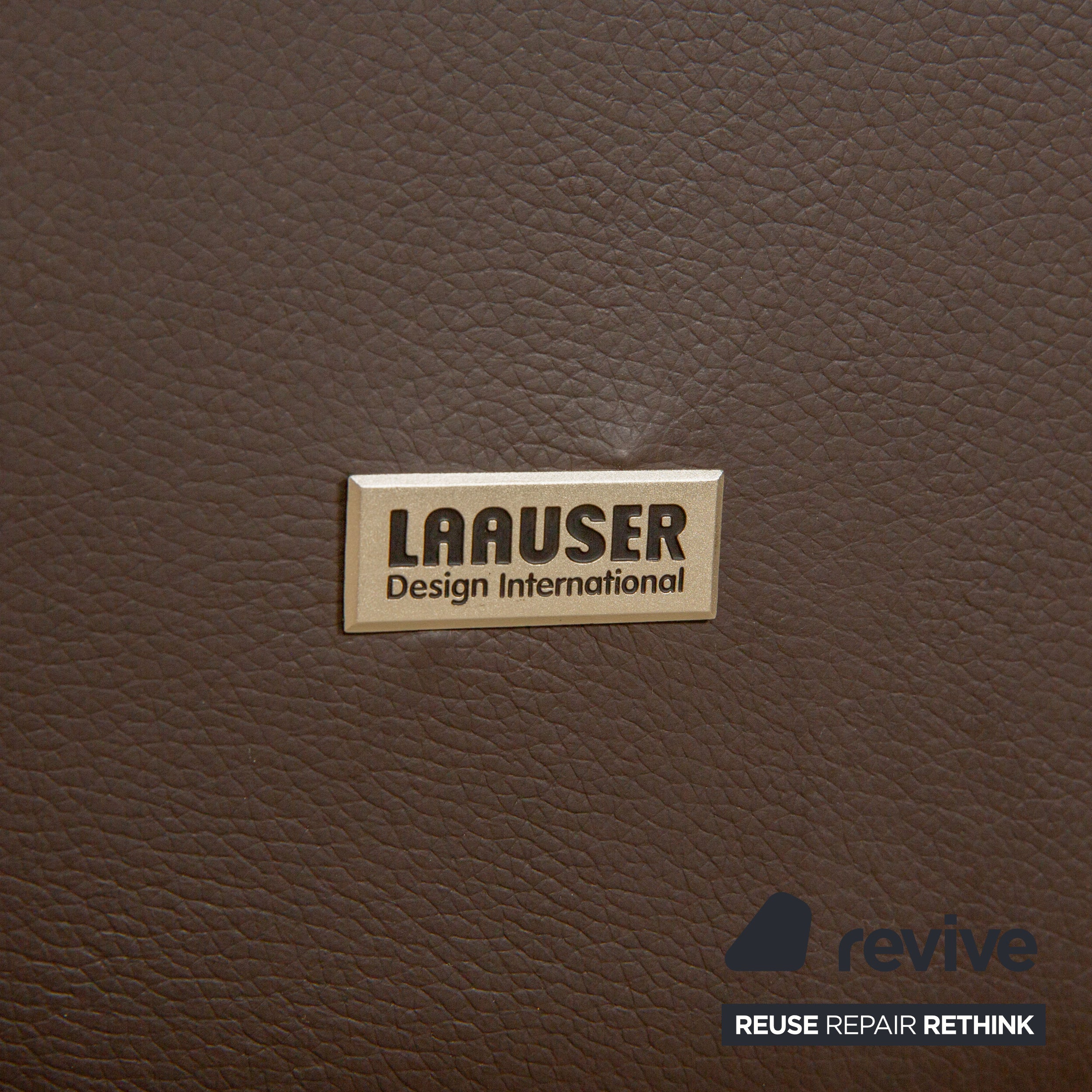 Laauser Atlanta Leder Zweisitzer Braun Sofa Couch