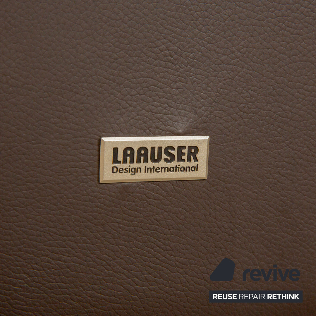 Laauser Atlanta Leder Zweisitzer Braun Sofa Couch