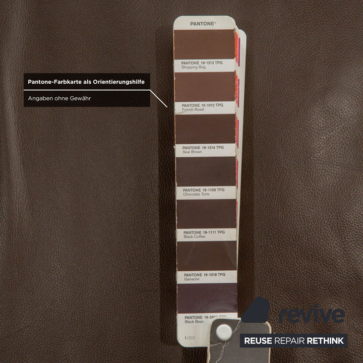 Laauser Atlanta Leather Two-Seater Brown Sofa Couch