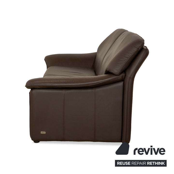 Laauser Atlanta Leder Zweisitzer Braun Sofa Couch