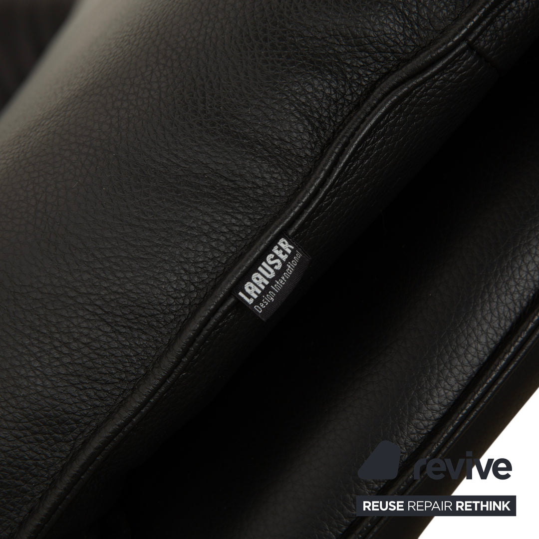 Laauser Atlanta Leder Zweisitzer Schwarz Sofa Couch