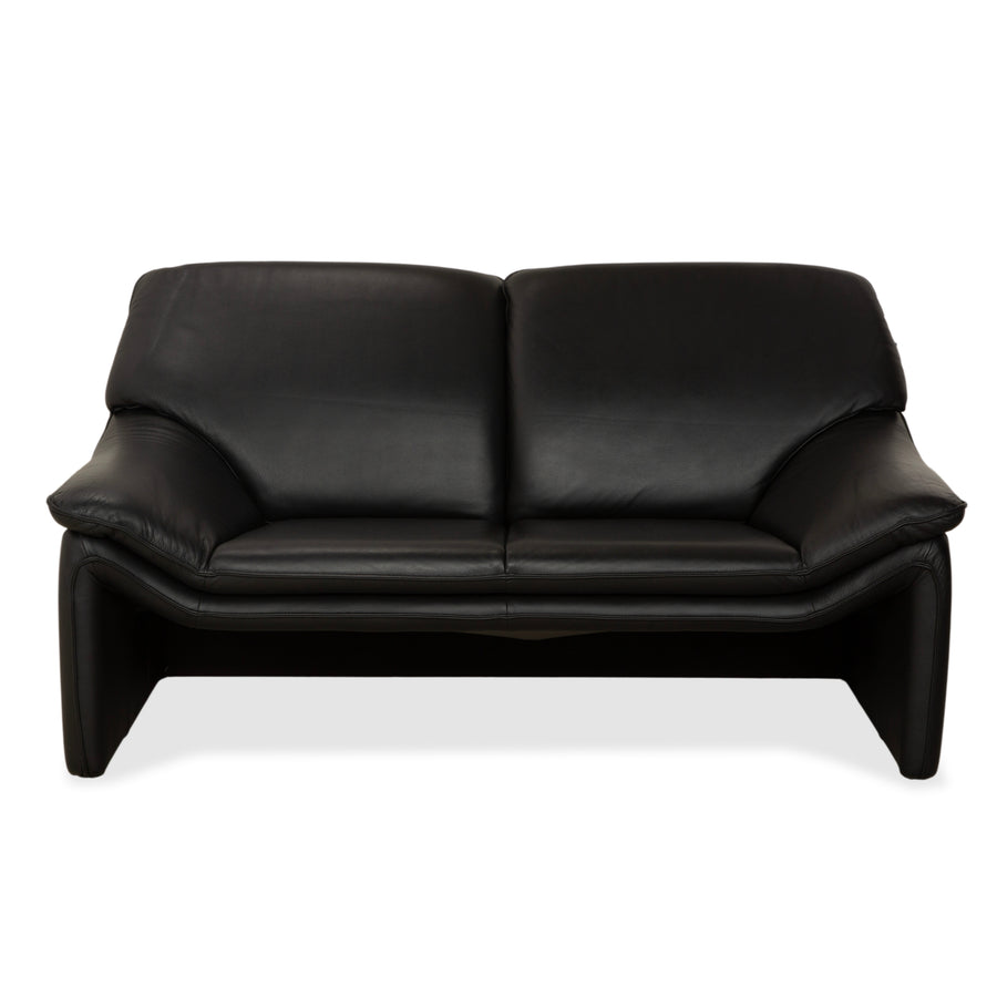 Laauser Atlanta Leder Zweisitzer Schwarz Sofa Couch