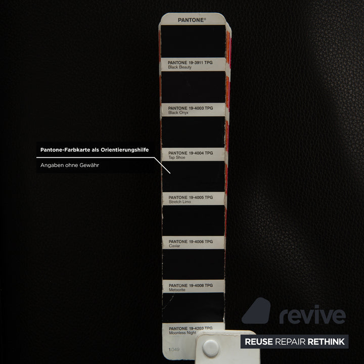 Laauser Atlanta Leder Zweisitzer Schwarz Sofa Couch