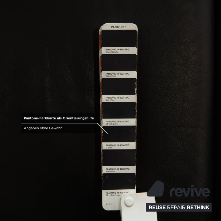 Laauser Atlanta Leder Zweisitzer Schwarz Sofa Couch