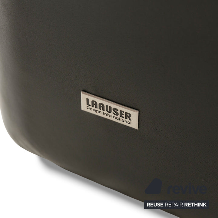 Laauser Atlanta Leder Zweisitzer Schwarz Sofa Couch