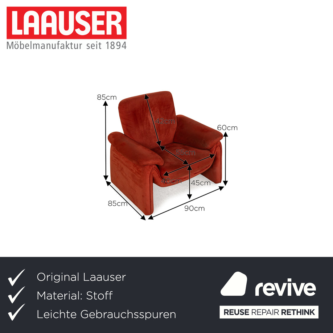 Fauteuil Laauser Atlanta en tissu rouge