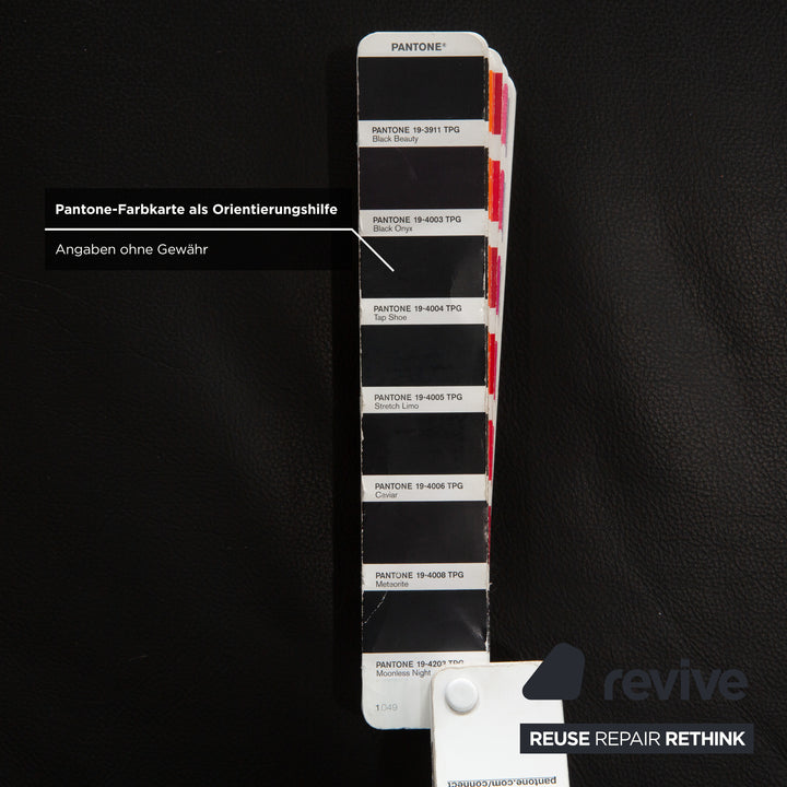 Laauser Atlanta Zweisitzer Leder Sofa Schwarz Couch