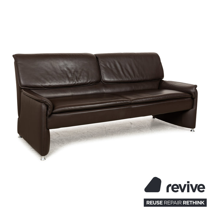 Laauser Camaro Leather Sofa Set Brown Manual Function Three-Seater Two-Seater Armchair Couch