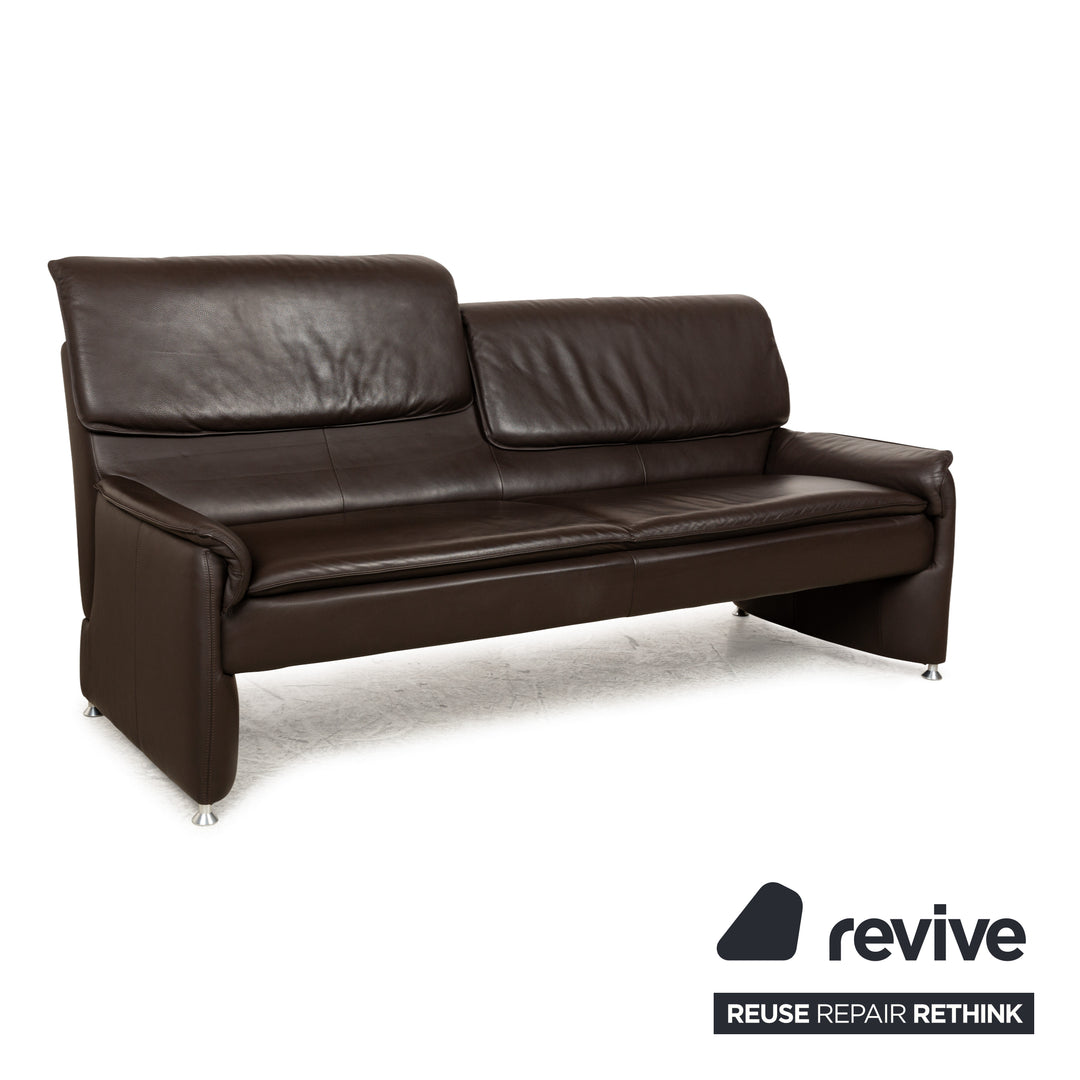 Laauser Camaro Leather Sofa Set Brown Manual Function Three-Seater Two-Seater Armchair Couch