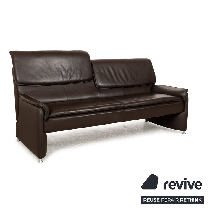 Laauser Camaro Leather Sofa Set Brown Manual Function Three-Seater Two-Seater Armchair Couch