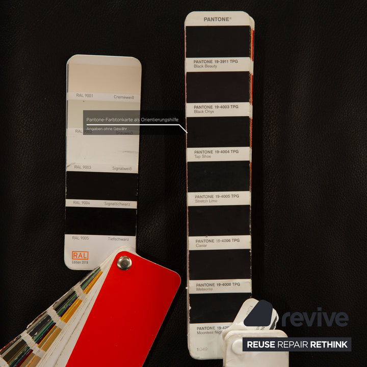 Laauser Camaro leather sofa set black two-seater three-seater couch manual function