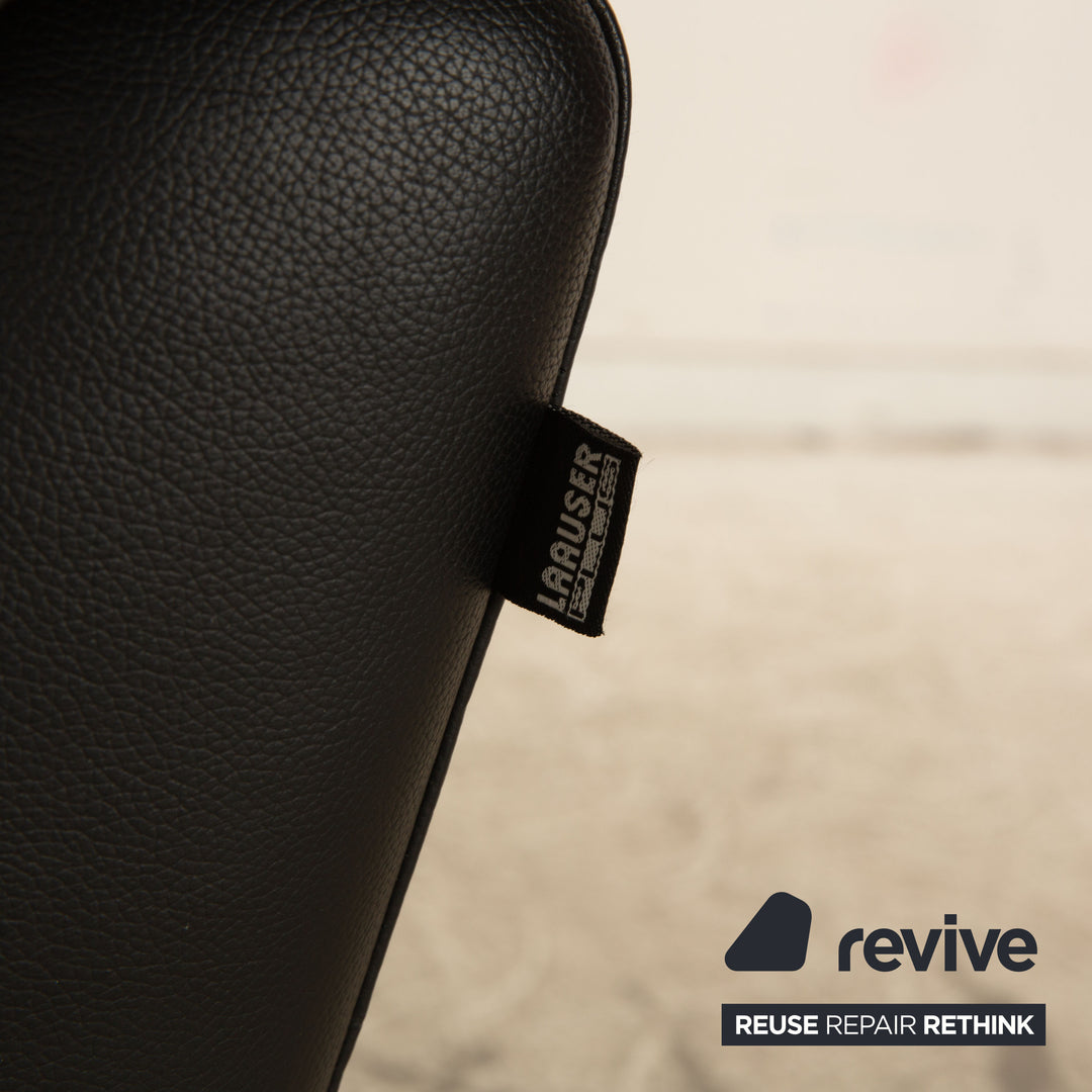 Laauser Camaro leather sofa set black two-seater three-seater couch manual function