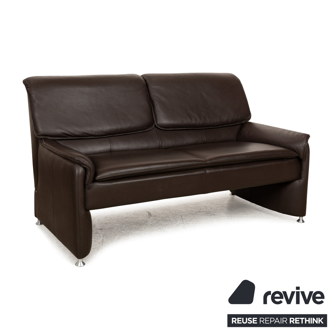 Laauser Camaro Leather Two-Seater Brown Manual Function Sofa Couch