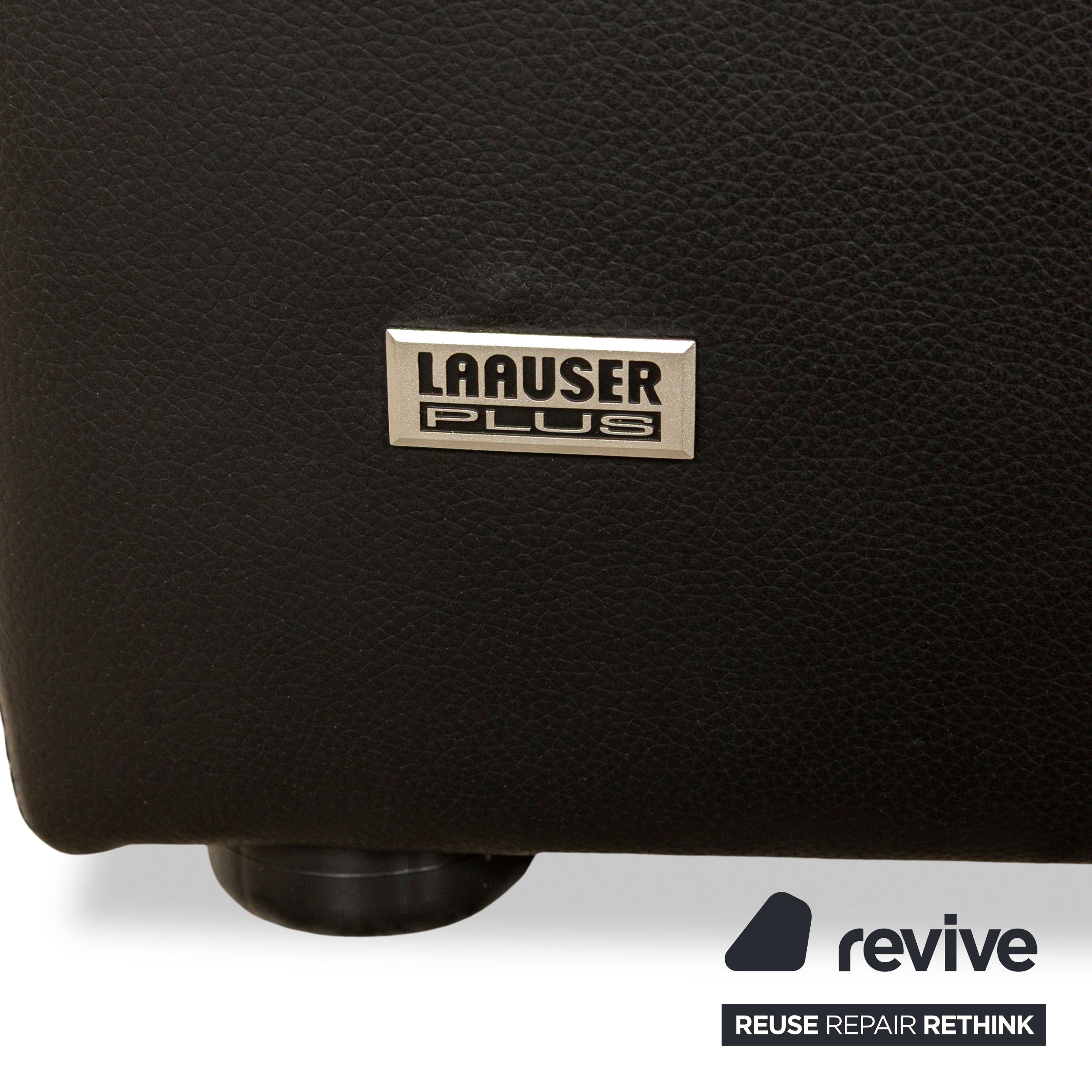 Laauser Carlos Leder Sofa Schwarz Zweisitzer Couch manuelle Funktion